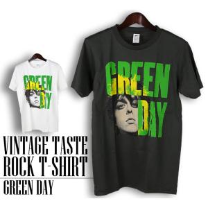 ヴィンテージロックtシャツ バンドtシャツ パンク グリーン デイ Green Day Mサイズ Lサイズ 黒色 白色｜t-link