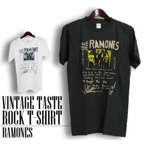 ヴィンテージロックtシャツ バンドtシャツ パンク RAMONES ラモーンズ Mサイズ Lサイズ 白色｜t-link