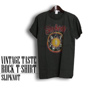 ヴィンテージロックtシャツ バンドtシャツ パンク SLIPKNOT スリップノット M Lサイズ 黒色｜t-link