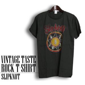 ヴィンテージロックtシャツ バンドtシャツ パンク SLIPKNOT スリップノット M Lサイズ 黒色｜T-LINK