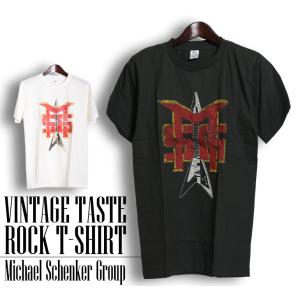 ヴィンテージロックtシャツ バンドtシャツ パンク MICHAEL SCHENKER GROUP マイケル・シェンカー・グループ M Lサイズ 黒色