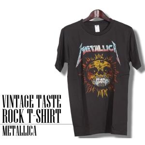 ヴィンテージロックtシャツ バンドtシャツ パンク Metallica メタリカ M L XLサイズ 黒色｜T-LINK