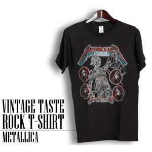 ヴィンテージロックtシャツ バンドtシャツ パンク Metallica メタリカ M L XLサイズ 黒色｜t-link