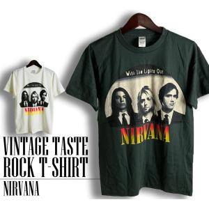 ヴィンテージロックtシャツ バンドtシャツ パンク NIRVANA ニルヴァーナ カート コバーン Mサイズ Lサイズ 黒色 ロックT メタルT｜t-link