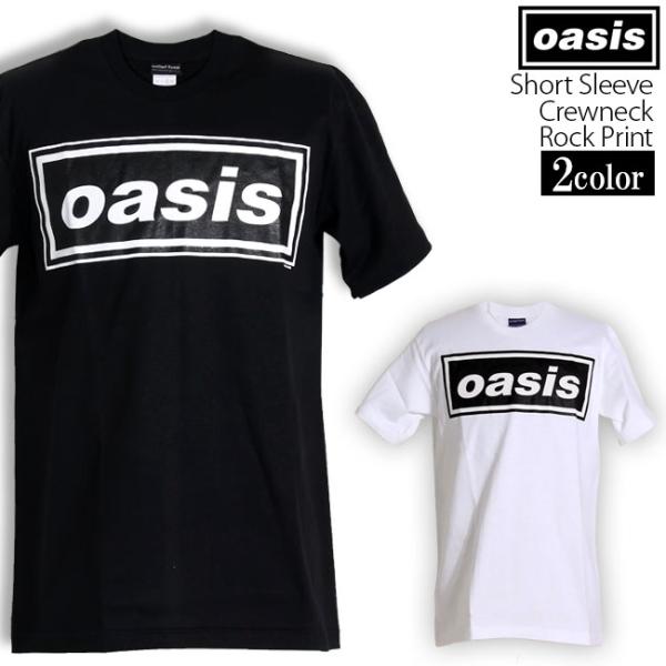 ロックtシャツ バンドtシャツ パンク oasis オアシス シンプルロゴ メンズ レディース Mサ...