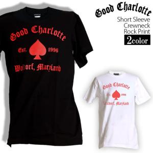 ロックtシャツ バンドtシャツ パンク グッドシャーロット Good Charlotte メンズ レディース Mサイズ Lサイズ XLサイズ 黒色 白色 ストリート系｜t-link