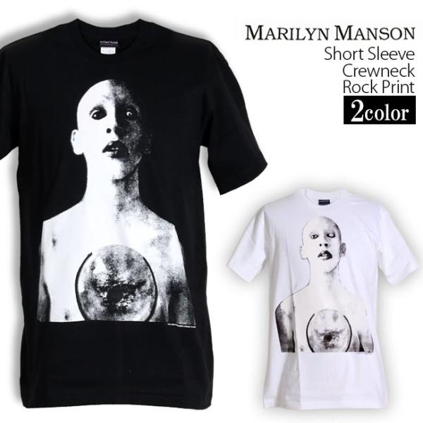 ロックtシャツ バンドtシャツ パンク Marilyn Manson マリリンマンソン スキンヘッド...