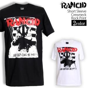 ロックtシャツ バンドtシャツ パンク ランシド Rancid 孤独なパンクロッカー メンズ レディース Mサイズ Lサイズ XLサイズ 黒色 白色 ストリート系｜t-link