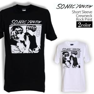 ロックtシャツ バンドtシャツ パンク ソニック ユース Sonic Youth メンズ レディース Mサイズ Lサイズ XLサイズ 黒色 白色 ストリート系｜t-link