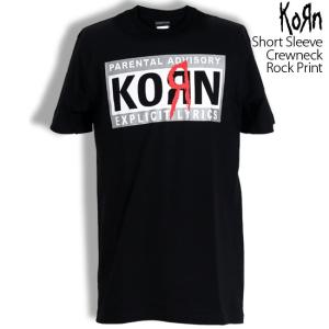 ロックtシャツ バンドtシャツ パンク KORN コーン シンプルロゴ メンズ レディース Mサイズ Lサイズ XLサイズ 黒色 白色 ストリート系｜t-link