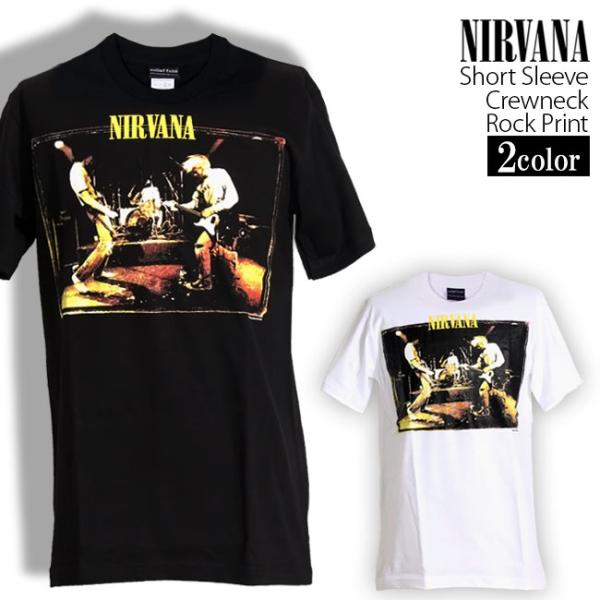 ロックtシャツ バンドtシャツ パンク NIRVANA ニルヴァーナ メンバープリント メンズ レデ...