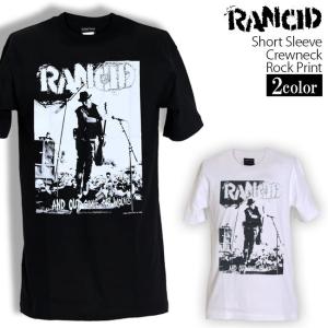 ロックtシャツ バンドtシャツ パンク Rancid ランシド ティム アームストロング メンズ レディース Mサイズ Lサイズ XLサイズ 黒色 白色 ストリート系｜t-link