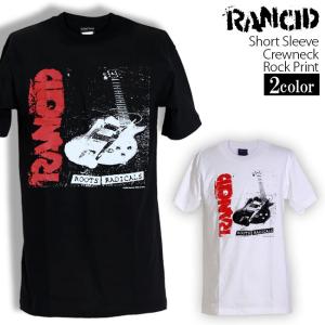 ロックtシャツ バンドtシャツ パンク RANCID ランシド ROOTS RADICALS メンズ レディース Mサイズ Lサイズ XLサイズ 黒色 白色 ストリート系｜t-link