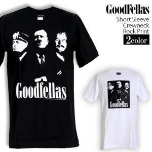 ロックtシャツ バンドtシャツ パンク Goodfellas グッドフェローズ  メンズ レディース Mサイズ Lサイズ XLサイズ 黒色 白色 ストリート系