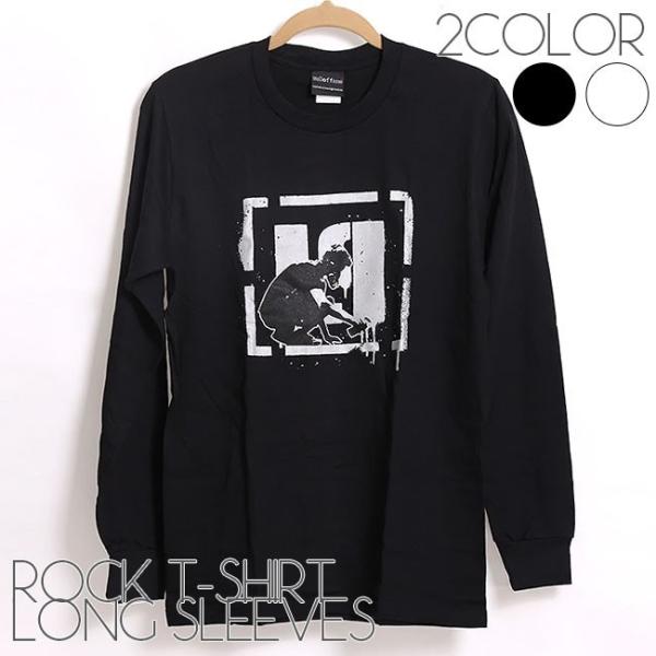 爆買 ロックtシャツ バンドtシャツ パンク 長袖 Tシャツ メンズ LINKINPARK 黒 白 ...