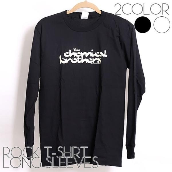 ロックtシャツ バンドtシャツ パンク 長袖 Tシャツ メンズ Chemical Brothers ...