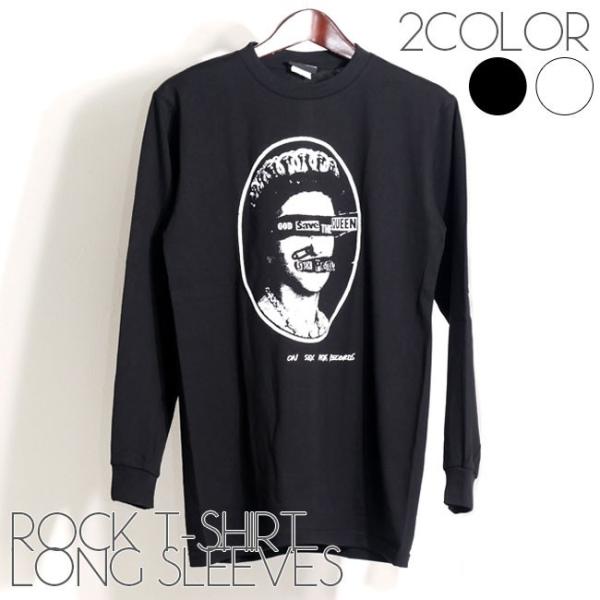 爆買 ロックTシャツ バンドTシャツ 長袖 メンズ SEXPISTLOS セックスピストルズ 女王 ...