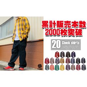 爆買 チェックシャツ メンズ レディース 長袖...の詳細画像1
