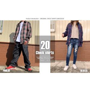 爆買 チェックシャツ メンズ レディース 長袖...の詳細画像3