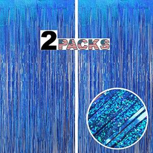 2個セット Augsion スパークリング カーテン キラキラ タッセルカーテン パーティー飾り付け デコレーション キラキラフリンジカーテン