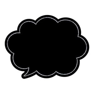 ササガワ 店舗用品 タカ印 手書きPOP用カード 吹出し型 ブラック 10枚 16-1758