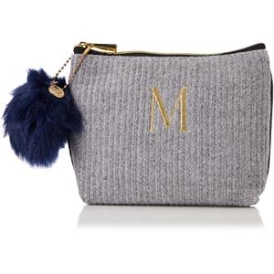 グローバルアロー トリコットイニシャル フラットポーチ GY/M サイズ:約W16 D2.5 H12 D19-1926