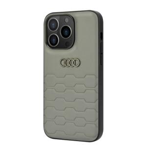 iPhone14 Pro Max ケース アウディ 公式ライセンス レザー ブランド 車 Audi 背面ケース カバー グレー かっこいい iPhone 14 ProMax アイフォン｜t-mall-tfn