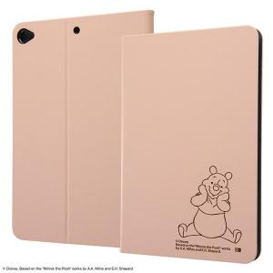iPad mini 第5世代 2019年モデル 7.9インチ ディズニー カバー ケース 手帳型 レザー 革 保護 シンプル スタンド機能 軽い スリム 薄型 アイパッド プーさん｜t-mall-tfn