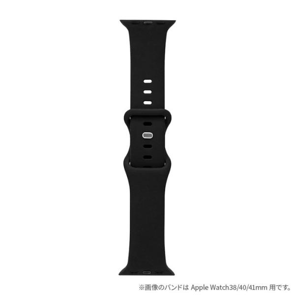 アップルウォッチ バンド ベーシックシリコン ベーシック シンプル ブラック  スポーツ アップルウ...