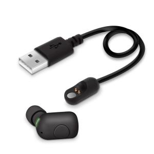 Bluetooth 5.0 片耳ワイヤレスイヤホン マグネット充電ケーブル付(ブルートゥース マグネット カナル型 ブラック 黒 オンライン テレワーク 通話可能)