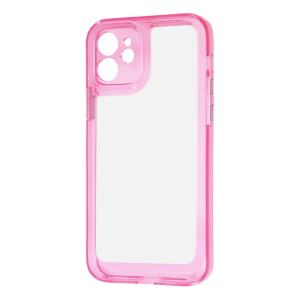 iPhone 12 ケース カバー ピンク ネオンカラー 蛍光 クリア  iPhone12 保護 耐...