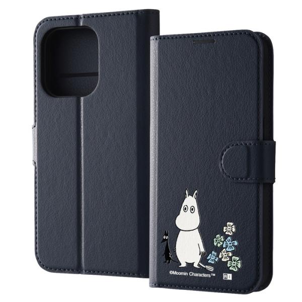 iPhone 15 Pro ケース ムーミン Moomin ブルー 手帳型 iPhone15Pro ...