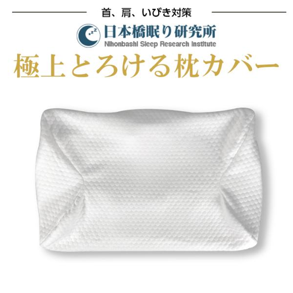 枕カバー 極上とろける枕カバー ホワイト 61×32 日本橋眠り研究所【極上とろける枕 専用カバー】