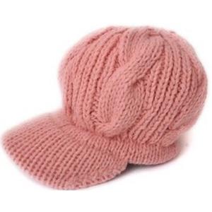 ニットキャップ レディース つば付き ニット帽...の詳細画像5