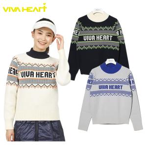 ハイネックセーター レディース ビバハート VIVA HEART 2022 秋冬 新作 ゴルフウェア 012-17010