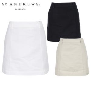 【新品・未使用】セントアンドリュース　ゴルフスカート ホワイト　 SS 新品】ST ANDREWS セントアンドリュース ストレッチスカート ブルー系