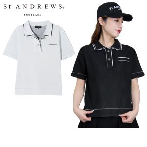 セントアンドリュース 半袖 レディース L St ANDREWS 送料無料 セントアンドリュース レディース ストレッチ