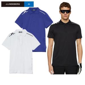 ジェイリンドバーグ　メンズゴルフウェア　ポロシャツ J.LINDEBERG ジェイリンドバーグ ゴルフ ポロシャツ ロゴ刺繍 (J