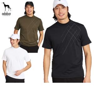 【30％OFFセール】ハイネックシャツ メンズ アダバット adabat 2024 春夏 新作 ゴルフウェア 082-18241｜t-on ゴルフウェア