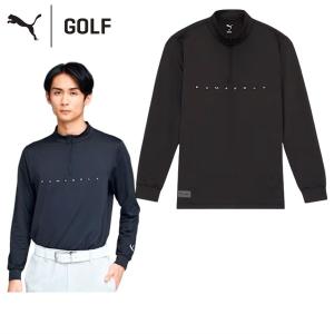 PUMA（プーマ） ストレッチ 裏起毛 CLOUDSPUN テック 1／4ジップ 長袖