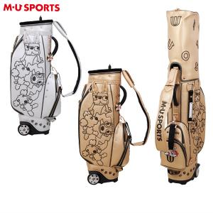 【美品】 MU SPORTS（エムユースポーツ）ゴルフキャディバッグ フード付き M・U SPORTS MUスポーツ ゴルフ 2025秋冬新作 ユニセックス メンズ