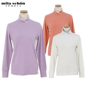 mila schon - ミラショーン mila schon sports ゴルフ シャツ 長袖 ピンク シャツ 長袖ミラショーン スポーツ 春夏用 ゴルフウエアー 40代
