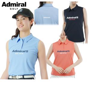 ポロシャツ レディース アドミラルゴルフ Admiral Golf 日本正規品 2024 春夏 新作 ゴルフウェア adla415｜t-on