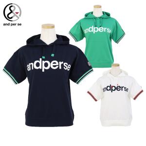 【ほぼ未使用】and per se パーカー　ネイビー　ゴルフウェア　レディース ほぼ未使用】and per se パーカー ネイビー ゴルフウェア