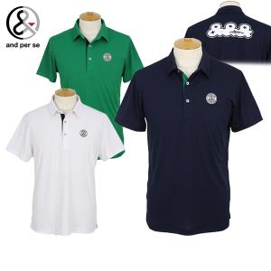 アンパスィ and per se メンズ　長袖　ボーダー and per se アンパスィ 長袖 モックネックシャツ メンズ ゴルフウェア