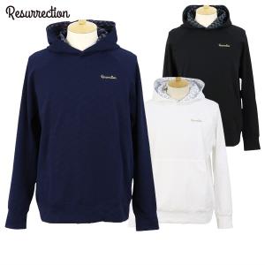 サイズ：L RESURRECTION レザレクション  モックネック 長袖Tシャツ 総柄 ネイビー系 [240101439101] ゴルフウェア レディース ストスト RESURRECTION レザレクション モックネック 長袖Tシャツ 総柄