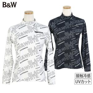 ハイネックシャツ レディース ブラック＆ホワイト