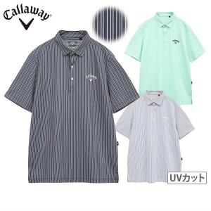 CALLAWAY キャロウェイ 半袖ポロシャツ 総柄 グレー系 L ゴルフ