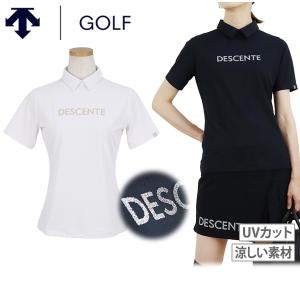 ポロシャツ レディース デサントゴルフ デサント DESCENTE GOLF 2024 春夏 新作 ゴルフウェア dgwxja04｜t-on