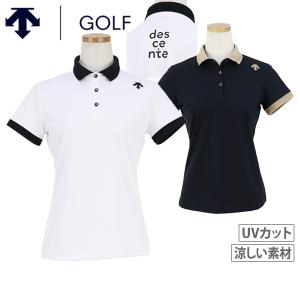 ポロシャツ レディース デサントゴルフ デサント DESCENTE GOLF 2024 春夏 新作 ゴルフウェア dgwxja14｜t-on